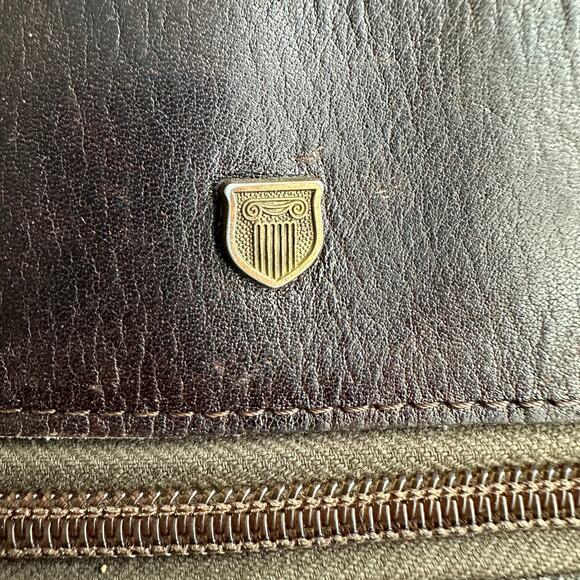 Jerome Leplat VTG Leather Suede Patina Shoulder Tote Messenger Bag - Picture 4 of 9